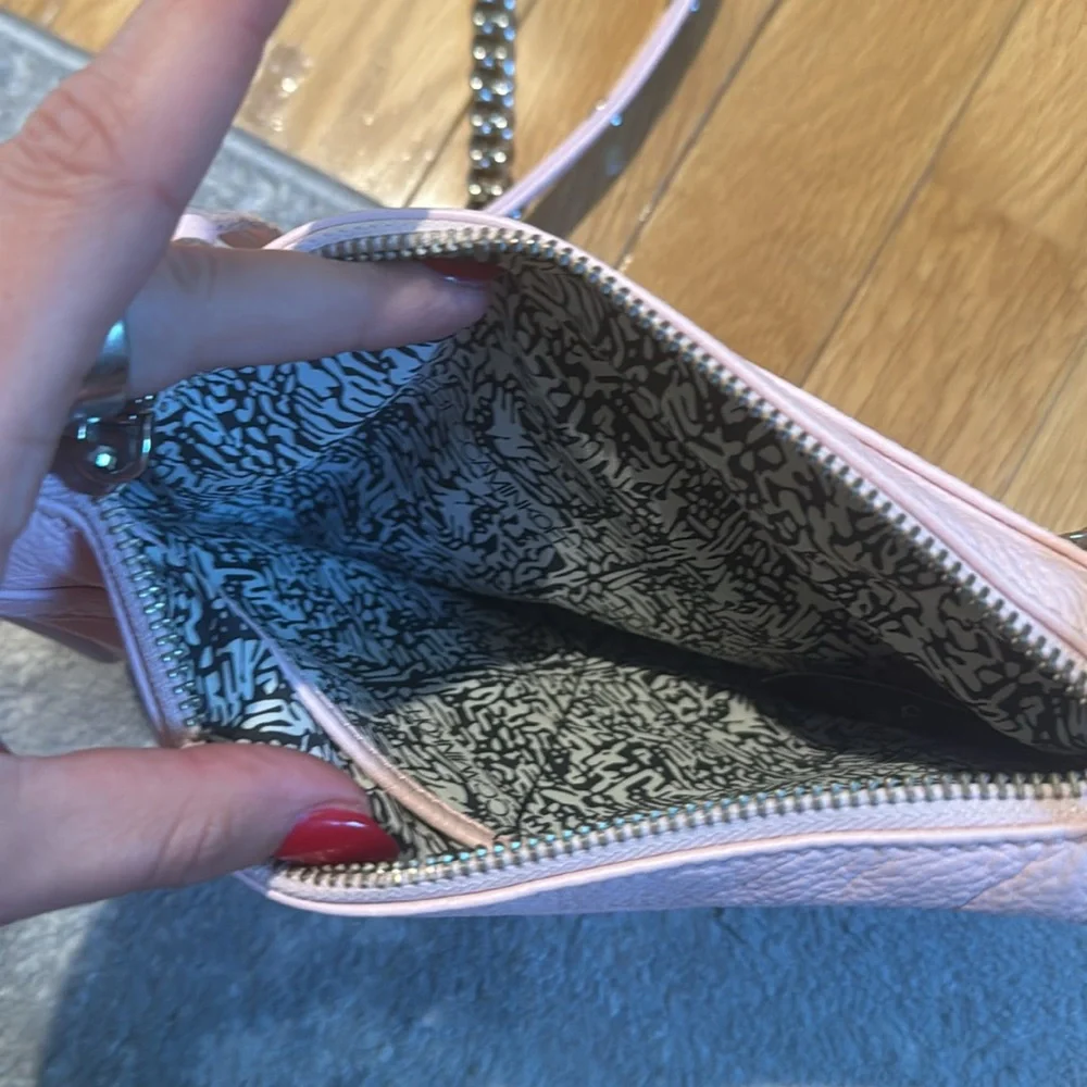REBECCA MINKOFF Peony Pink Leather Mini Mac Crossbody